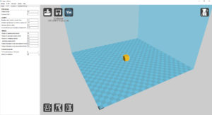 vue d'ensemble du dé dans logiciel CURA