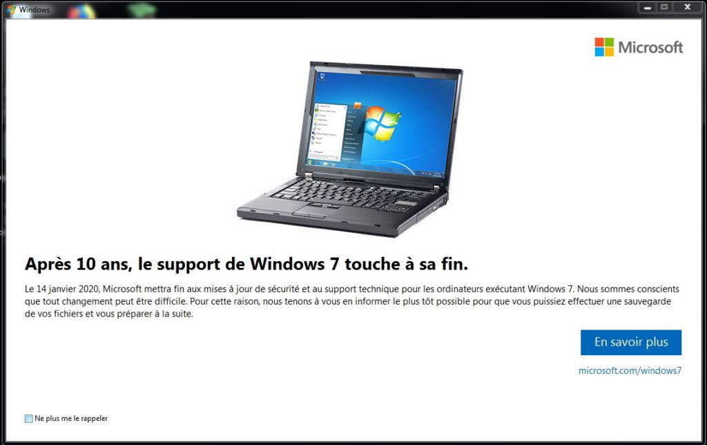 windows 10 touche à sa fin