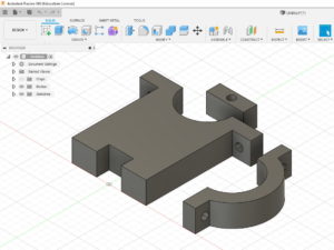 pièce 3D LNB dans Autocad Fusion